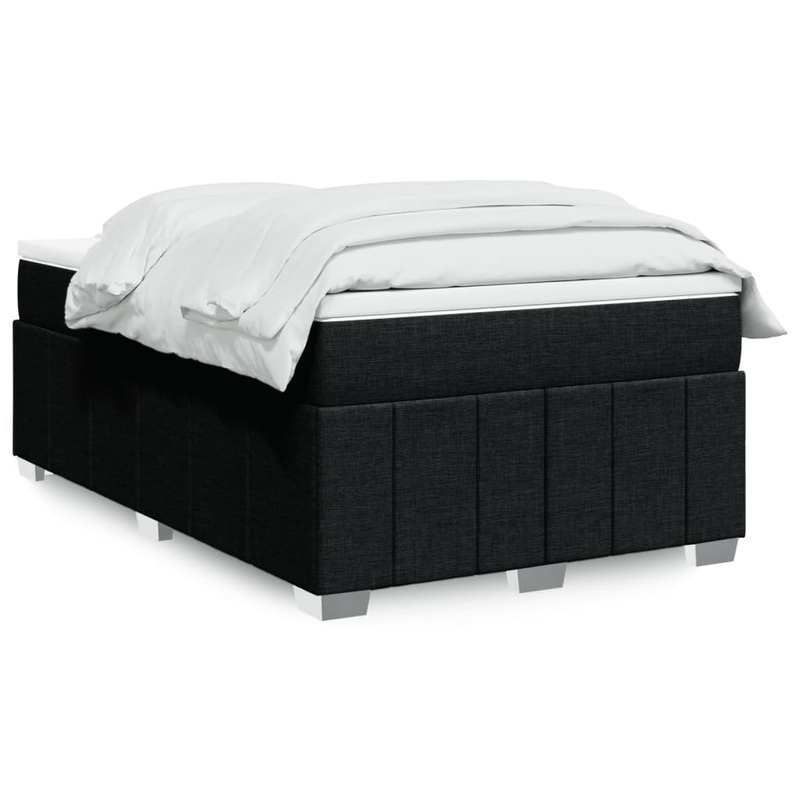 Sommier  lattes de lit avec matelas Noir 120x200 cm Tissu