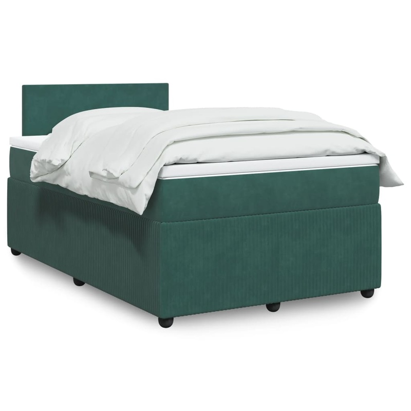 Sommier  lattes de lit avec matelas vert fonc 120x190 cm