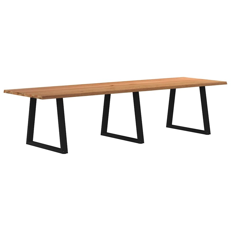 Table  manger avec bord naturel 320x100x74cm bois massif chne