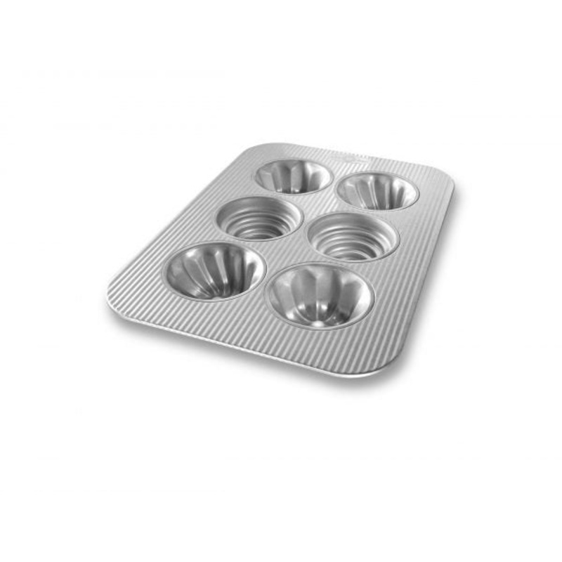 Chicago Metallic Mini Cake Pan, Swirl/Turban/Beehive Shaped Cups, Glazed Aluminized Steel, FINAL SALE