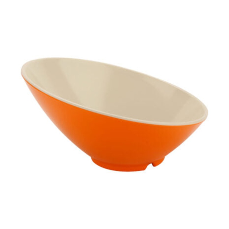 G.E.T. Keywest Slanted Bowl, 24 oz, Sunset Orange Melamine (6-pack), FINAL SALE