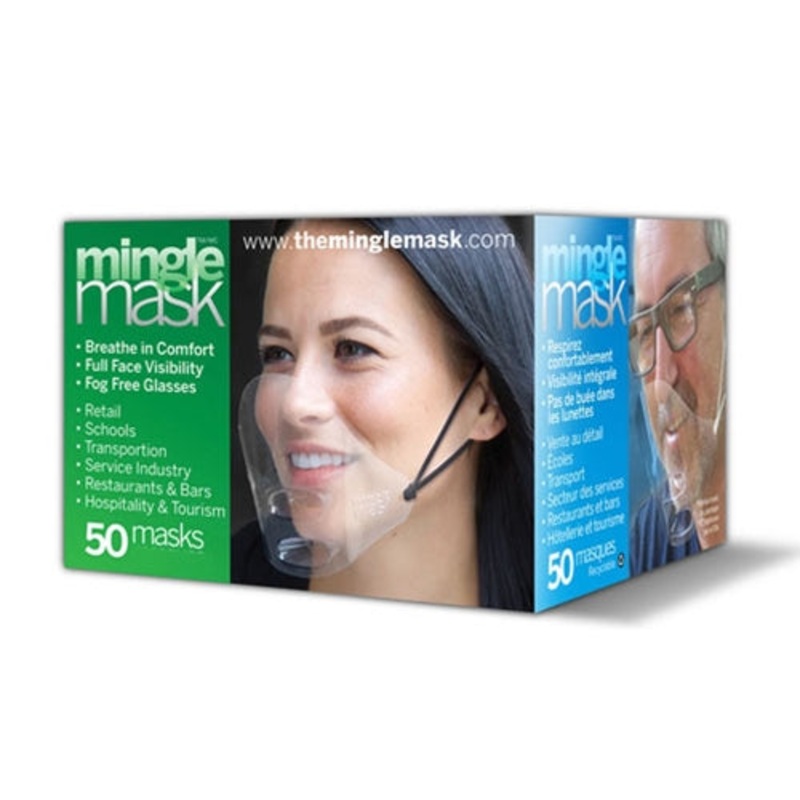 Mindle Mask Clear Plastic Face Mask (600-pack), FINAL SALE