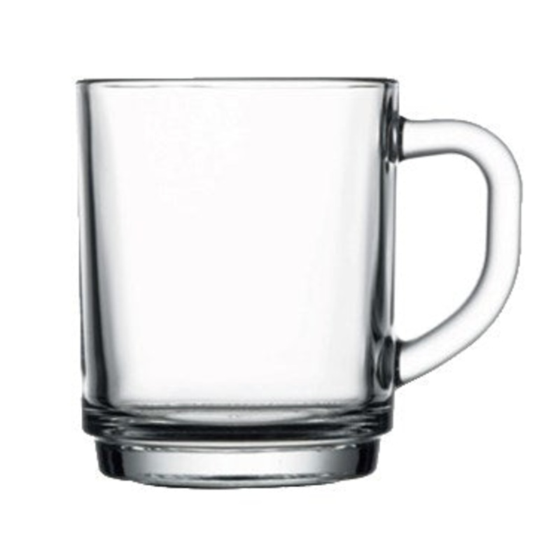 Pasabahce Glass Mug, 8.5 oz (24-pack), FINAL SALE