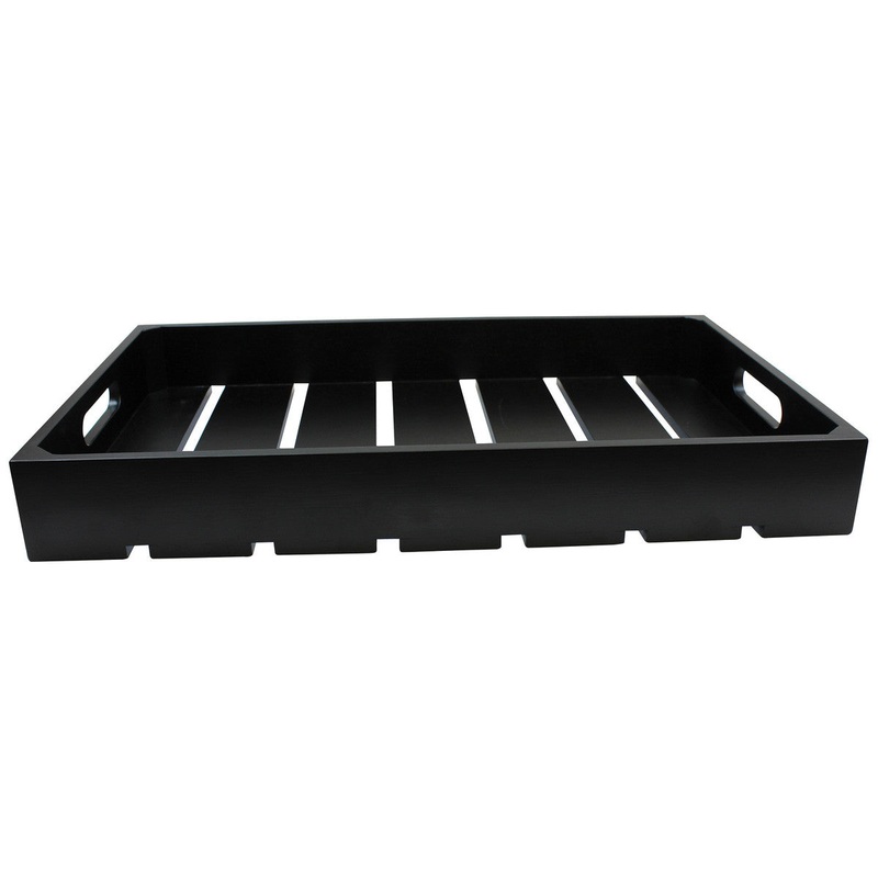 TableCraft Full Size Wood Display Crate, 2.75" Deep, Black Wood, FINAL SALE