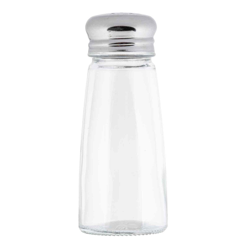 TableCraft Salt & Pepper Shakers, 3 oz, Glass/Stainless Steel (72-pack), FINAL SALE