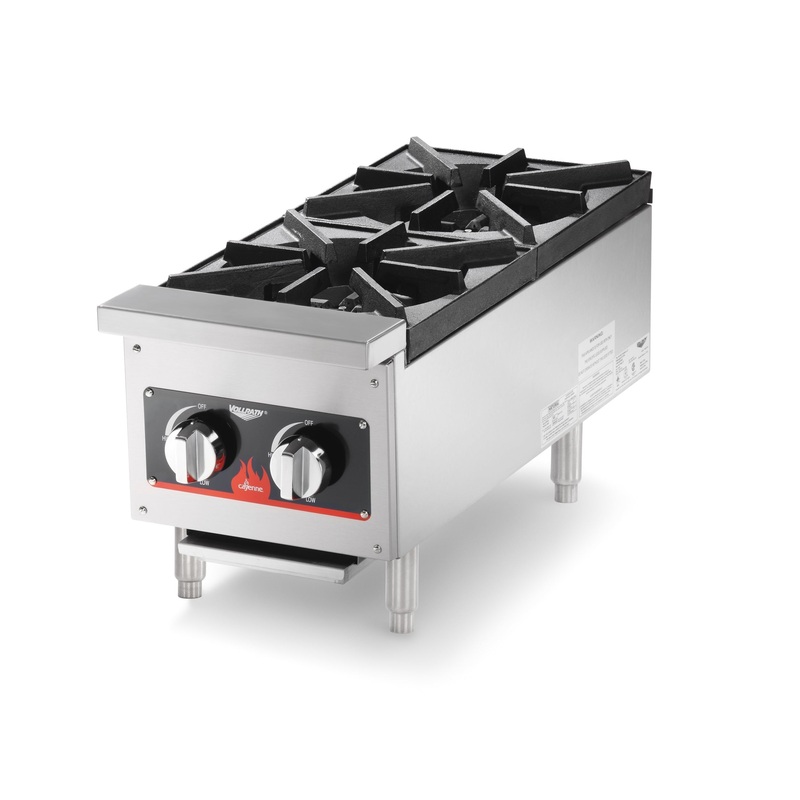 Vollrath Cayenne 12" Gas Countertop Hot Plate, 2 Burners, Natural Gas/Propane