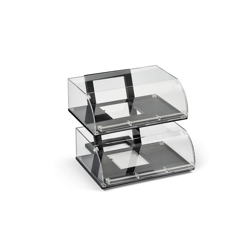 Vollrath Countertop Display Case Set - 2 Nose Cases w Angled Stand, FINAL SALE
