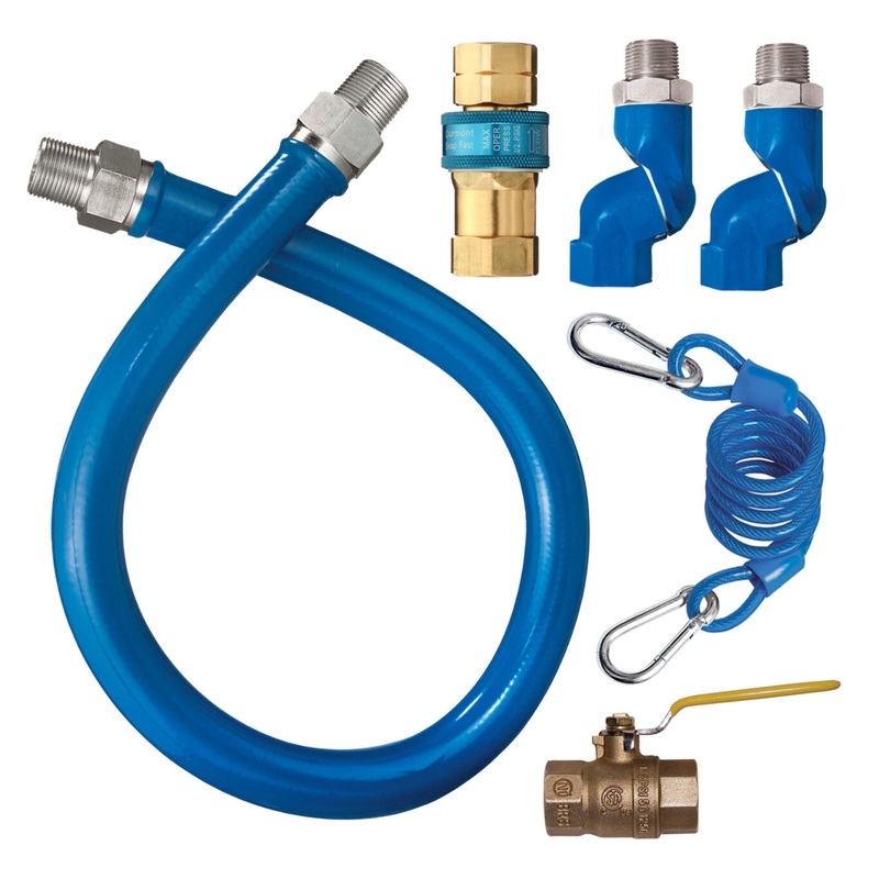 Dormont Gas Connector Kit with 2 Swivel Fittings, 1 1/4" x 60", FINAL SALE