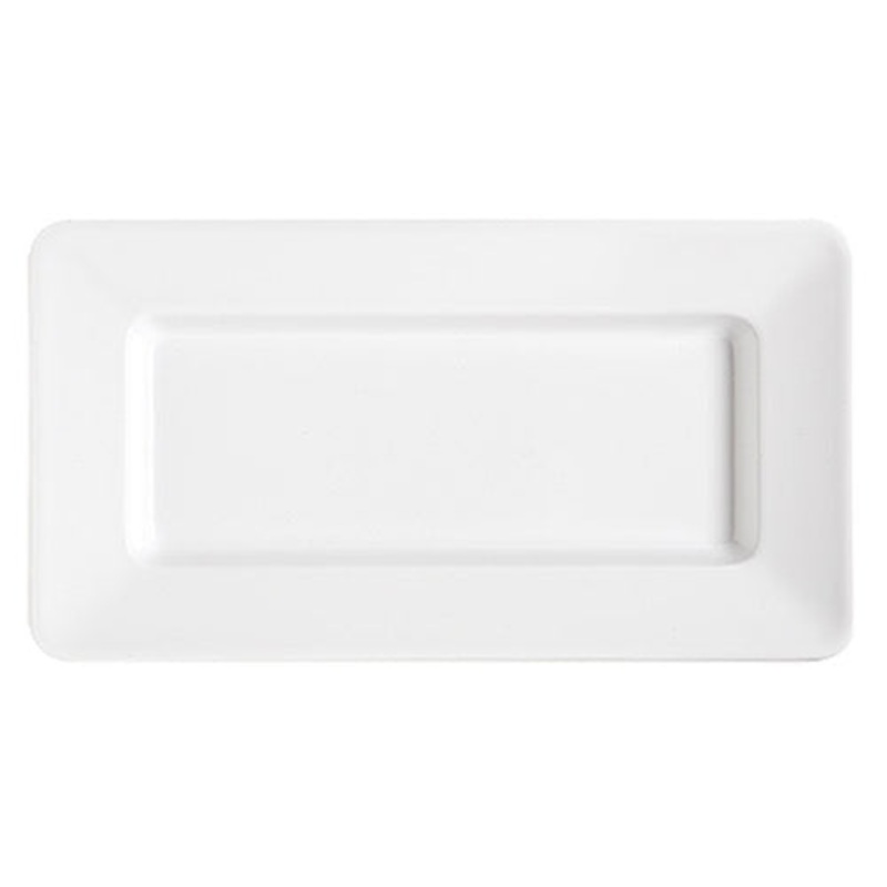 G.E.T. Rectangular Plate, 15" x 8", White, Melamine (12-pack), FINAL SALE