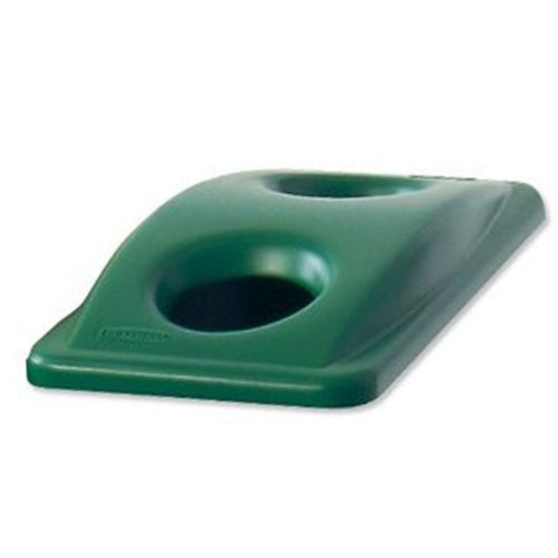 Rubbermaid Slim Jim Bottle and Can Recycling Top, Green, FINAL SALE