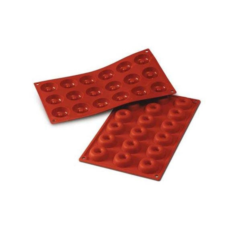 Silikomart Round Savarin Mold, Red Silicone, FINAL SALE