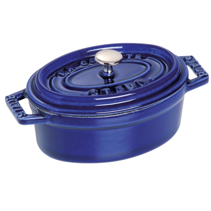 Staub Cocotte 29 cm, oval, Dunkelblau, Gusseisen 4.2l 40510-288-0