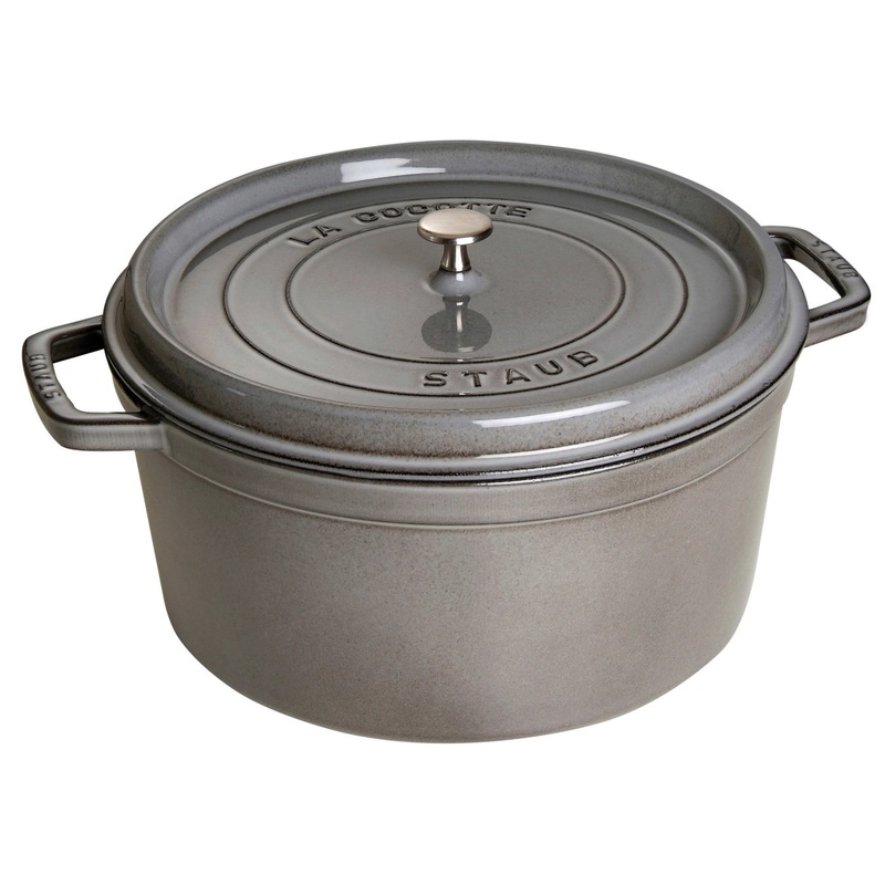 Staub Cocotte 30 cm, rund, Graphit-Grau, Gusseisen  8.35l 40509-862-0