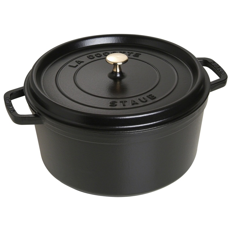 Staub Cocotte 30 cm, rund, Schwarz, Gusseisen 8.35l 40509-863-0