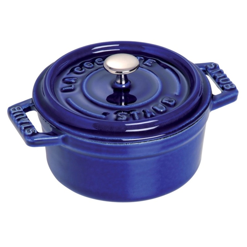 Staub Mini Cocotte 10 cm, rund, Dunkelblau, Gusseisen 0.25l 40510-262-0