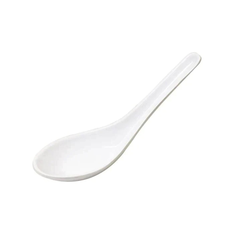 Thunder Group Won Ton Spoon, 5.75", White (12-pack)