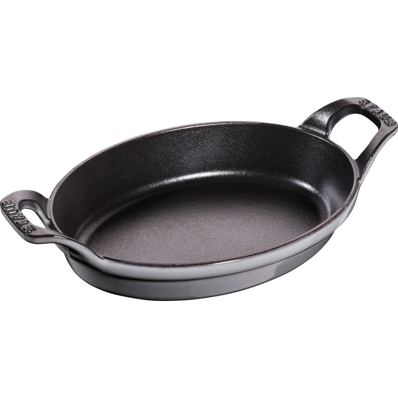 Staub Auflaufform 21 cm, oval, Graphit-Grau, Gusseisen 40509-559-0