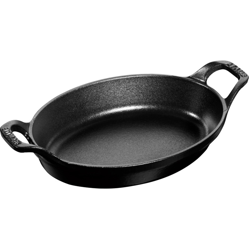 Staub Auflaufform 21 cm, oval, Schwarz, Gusseisen 40509-391-0