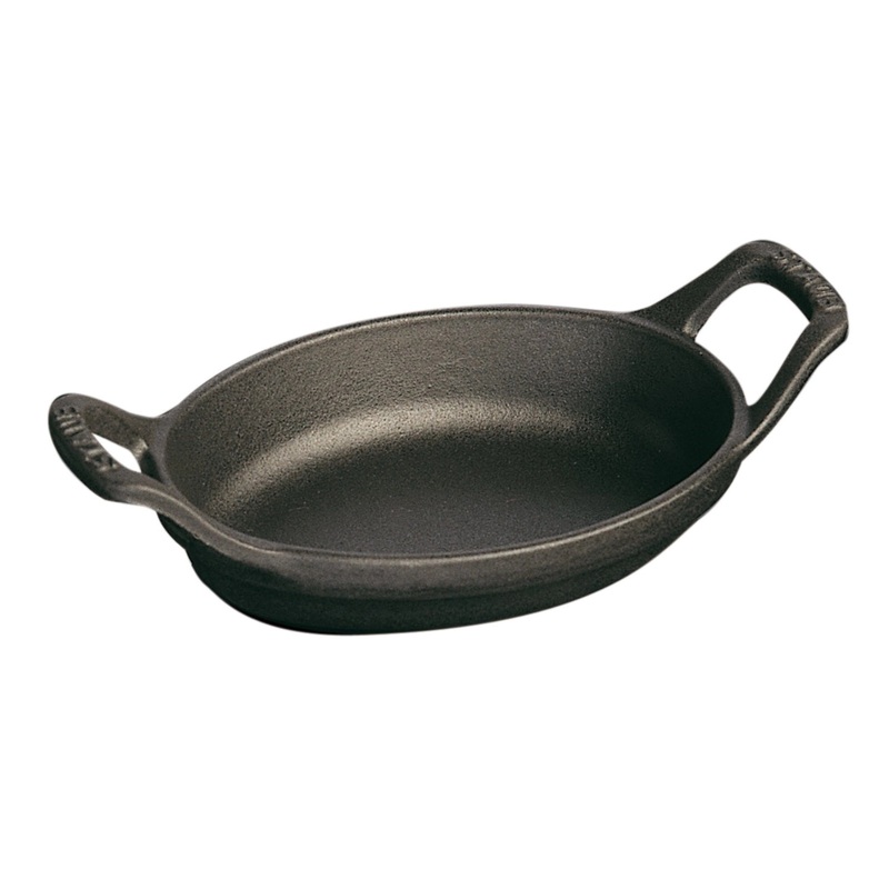 Staub Auflaufform 32 cm, oval, Schwarz, Gusseisen 40509-342-0