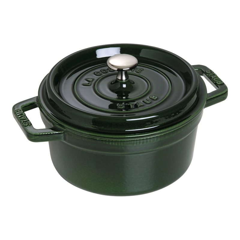 Staub Cocotte 22 cm, rund, Basilikum-Grn, Gusseisen 2.6l 40509-354-0