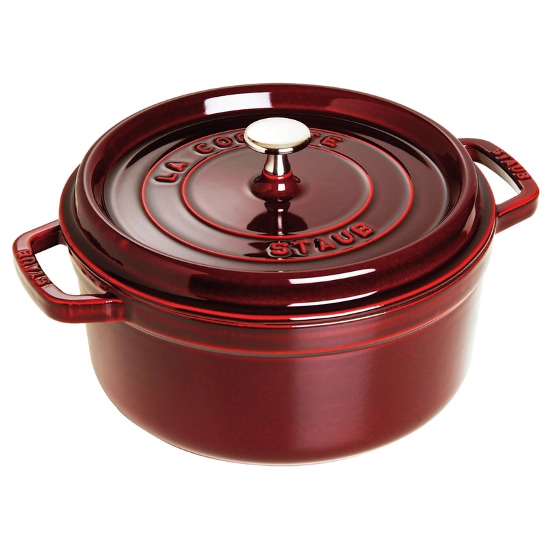 Staub Cocotte 24 cm, rund, Grenadine-Rot, Gusseisen 3.8l 40509-357-0