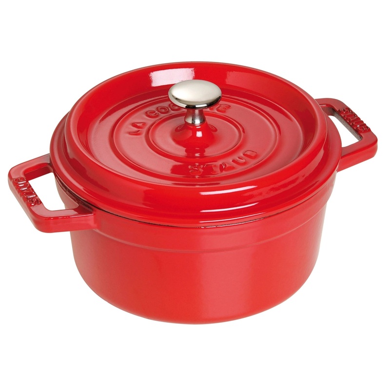 Staub Cocotte 26 cm, rund, Kirsch-Rot, Gusseisen 5.25l 40509-840-0