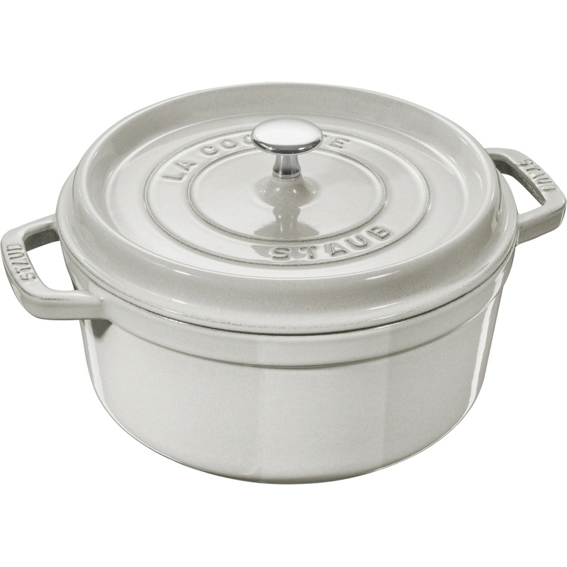 Staub Cocotte 26 cm, rund, Weisser Trffel, Gusseisen 5.25l 40501-413-0