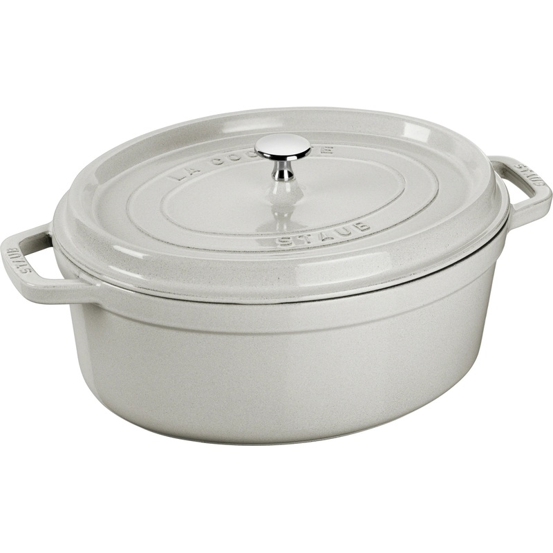 Staub Cocotte 29 cm, oval, Weisser Trffel, Gusseisen 4.2l 40501-415-0