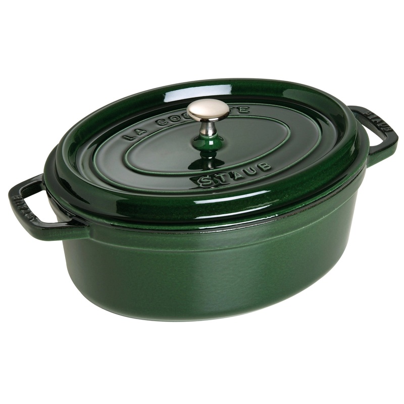 Staub Cocotte 33 cm, oval, Basilikum-Grn, Gusseisen  6.7l 40509-691-0