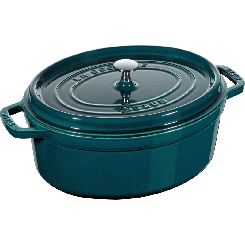 Staub Cocotte 33 cm, oval, La Mer, Gusseisen 6.7l 40508-674-0