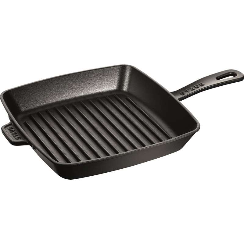 Staub Grillpfanne quadratisch, 26 x 26 cm Schwarz, Gusseisen 40501-106-0