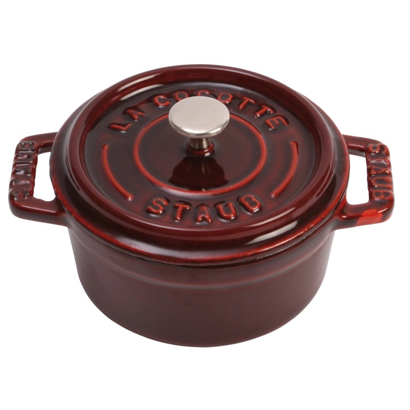 Staub Mini Cocotte 10 cm, rund, Grenadine-Rot, Gusseisen 0.25l 40509-805-0