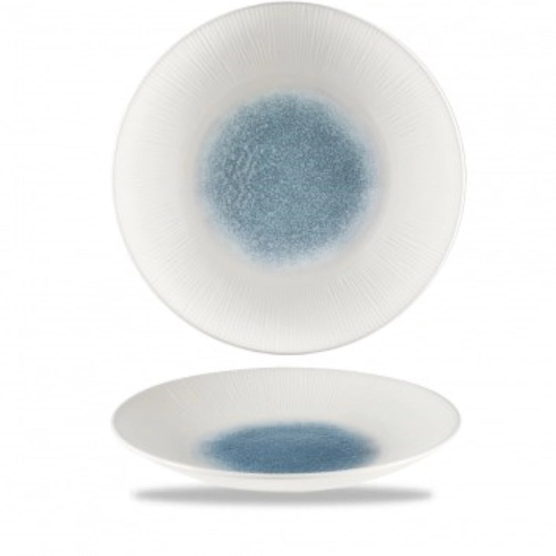 Churchill Teller Bamboo Raku Topaz Blue Coupe tief 28.1cm 343.007.089