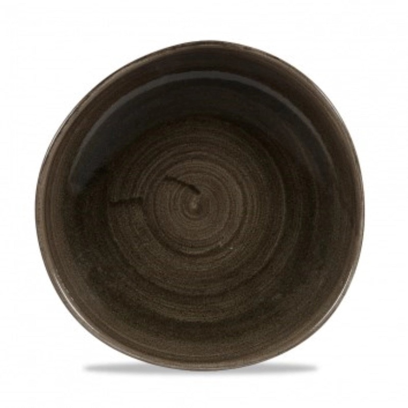 Churchill Teller Stonecast Patina Iron Black Organic flach 28.6cm 343.030.064