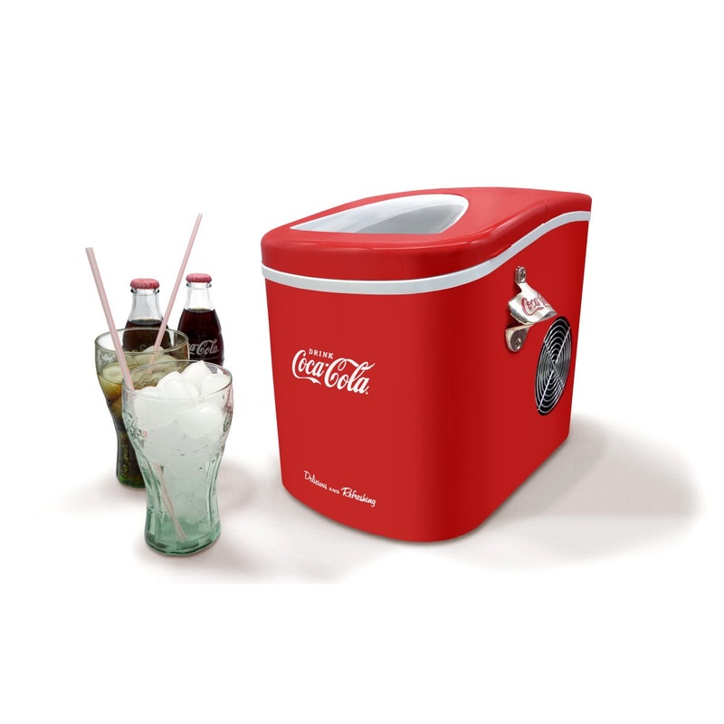 Salco Eiswrfelmaschine SEB-14CC mit Flaschenffner, Retrodesign