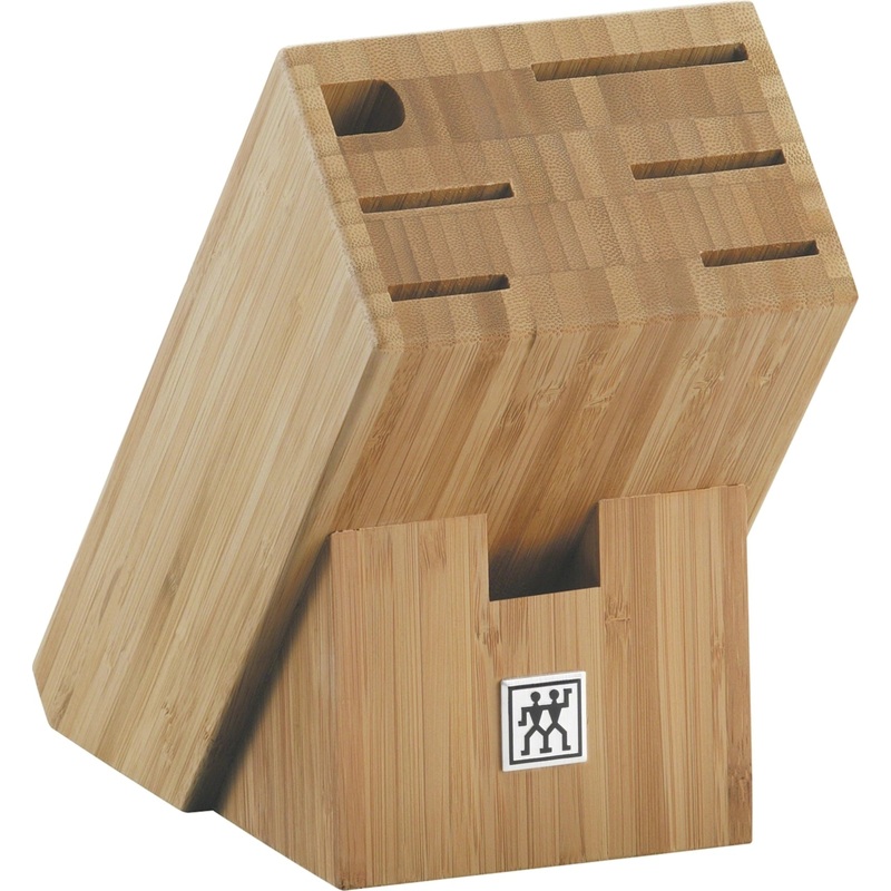 Zwilling Kitchen Messerblock Bambus mit Scherenfach, 24x11,5x19,5 cm 35042-400-0
