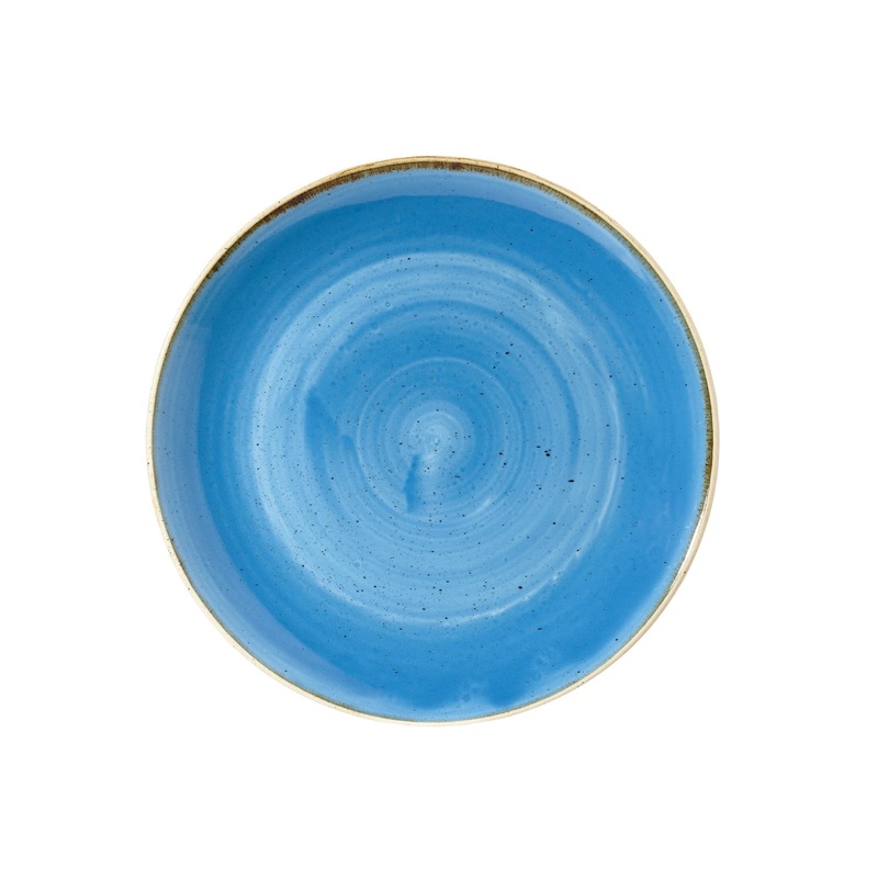 Churchill Teller Stonecast Cornflower Blue Coupe tief 31cm 343.002.013