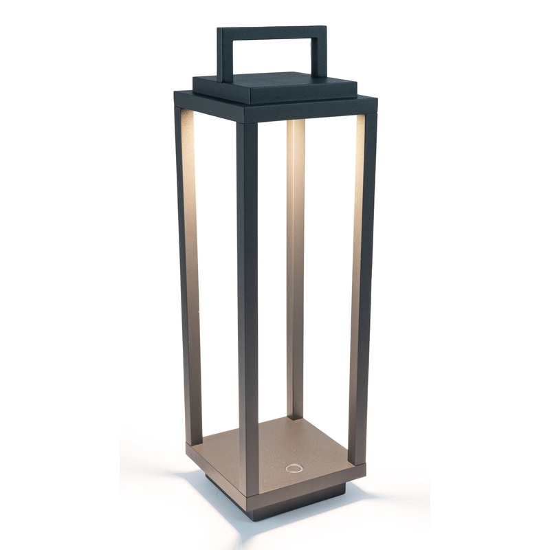 Abert Lampe Abert Resort Maxi wiederaufladbar, grau 14x14cm H54cm 111.003.397