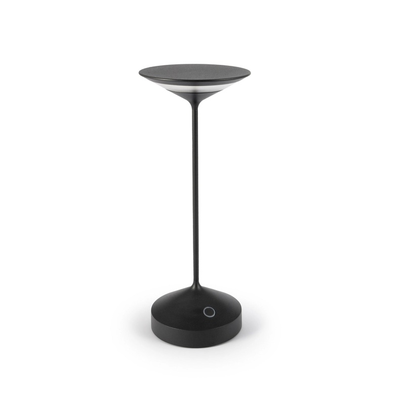 Abert Lampe Abert Tempo wiederaufladbar grau D10cm H28cm 111.003.391