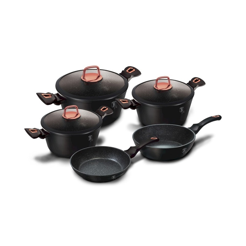 Berlinger Haus Pfanne Set, 10-teilig, BH-1645 Black Rose