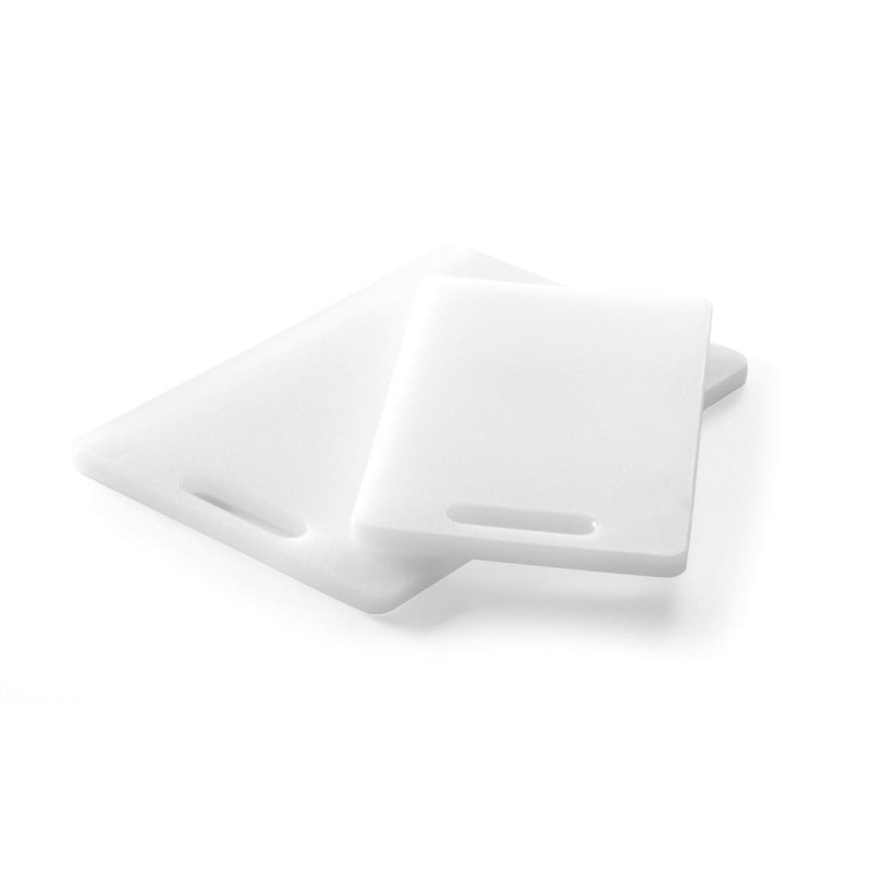 HENDI Schneidebrett mit Griff, weiss, 25x15cm