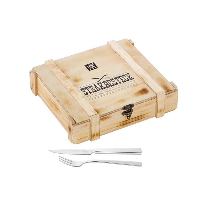 Zwilling Kitchen TWIN Steak Besteckset 12-tlg. in Holzbox 07150-359-0
