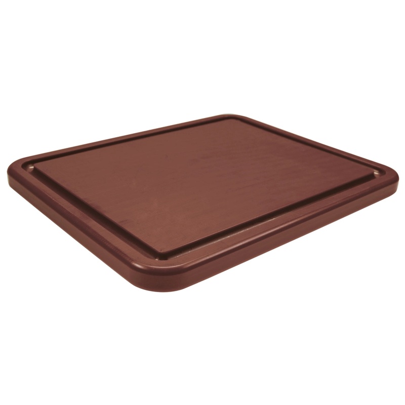 Polypres Schneidebrett GN 1/1 53x32.5cm H2cm braun mit Saftrille 038.001.003