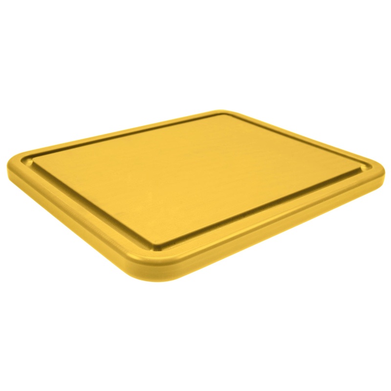 Polypres Schneidebrett GN 1/1 53x32.5cm H2cm gelb mit Saftrille 038.001.007