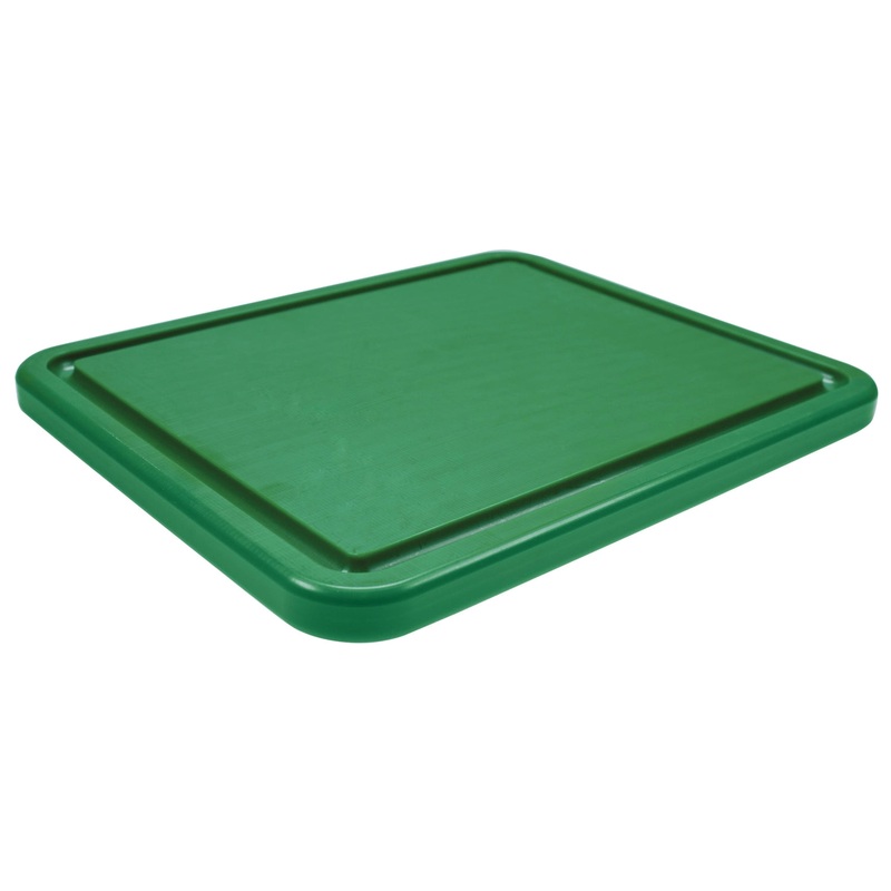 Polypres Schneidebrett GN 2/1 65x53cm H3cm grn mit Saftrille 038.001.011