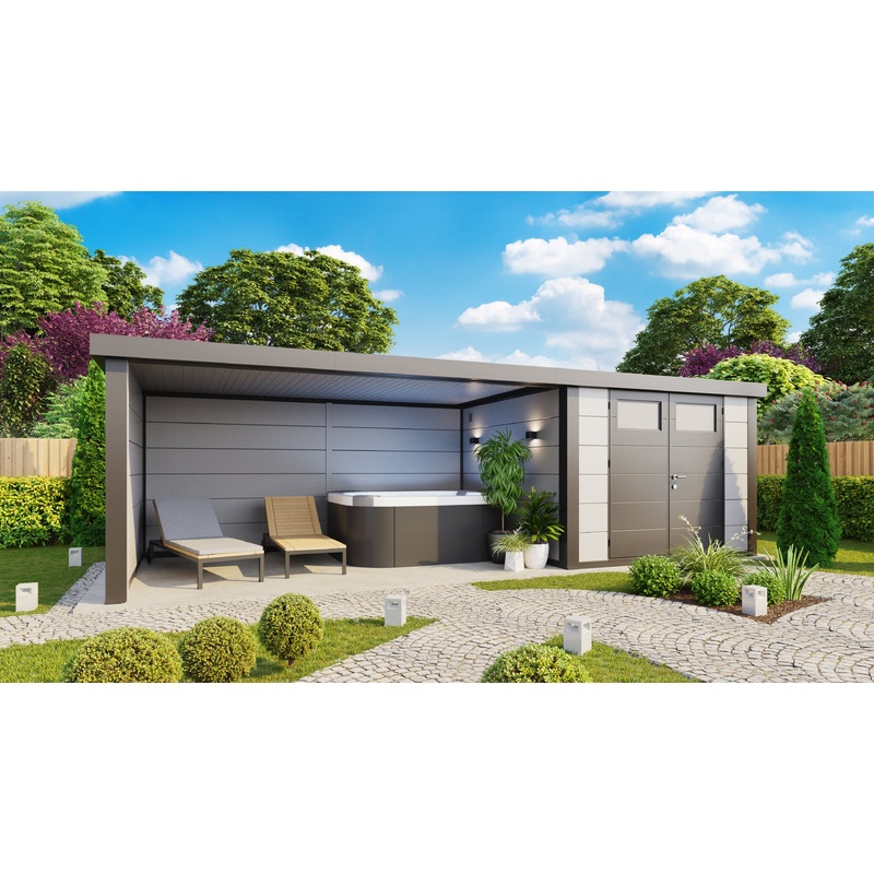 Spa Solutions Gartenhaus Bolthouse mit Pergola Extra Large