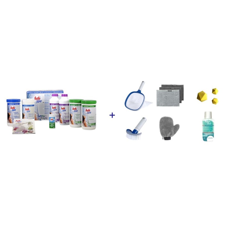 Spa Solutions Whirlpool Zubehr Starterkit Poolchemie + Reinigungsset