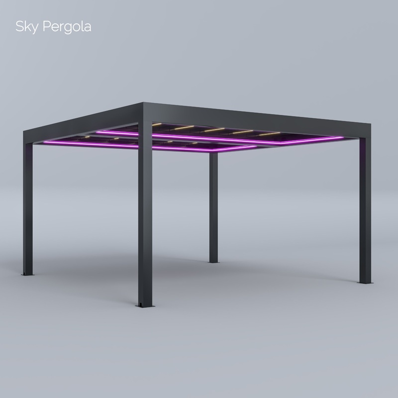 Spa Solutions Sky Pergola SkyGrand Master Aluminium Pergola LED 5m x 5m motorisiert