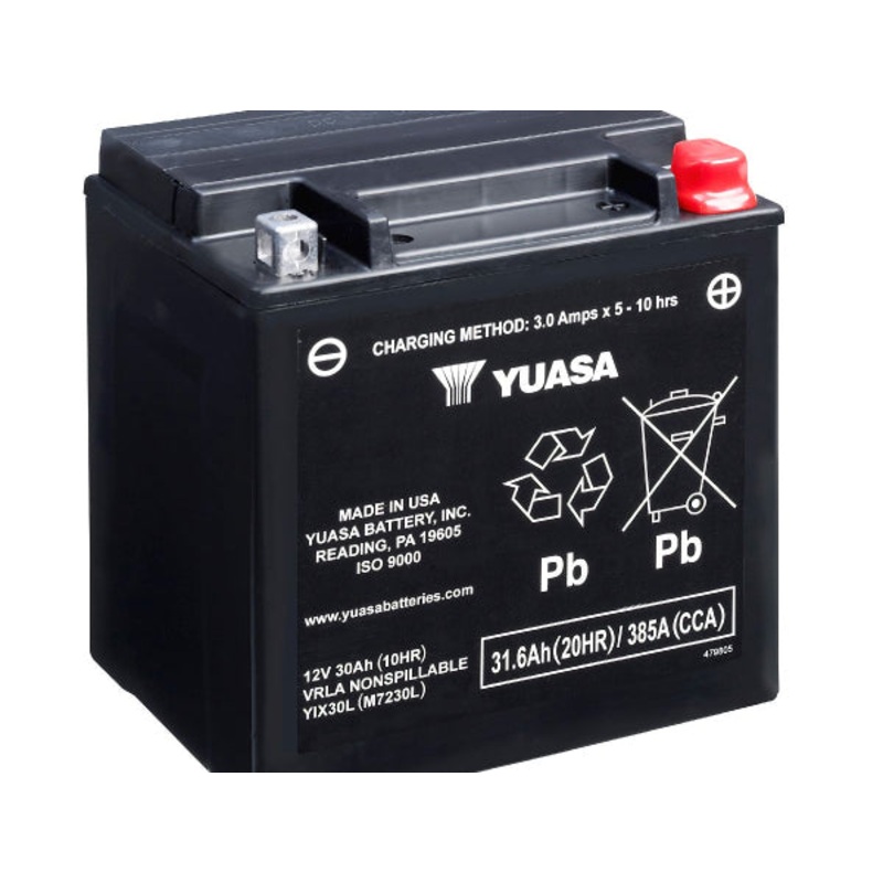 YUASA Fahrzeugbatterie AGM 12V/31.6Ah/400A LxBxH: 166 // 126 // 175 // S:0