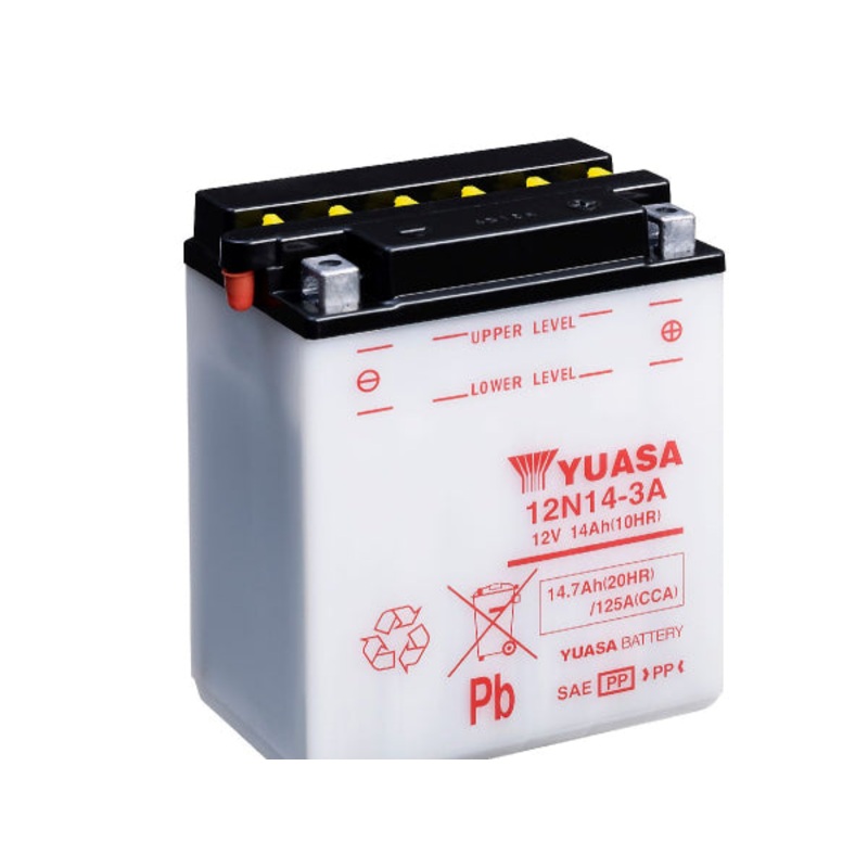 YUASA Fahrzeugbatterie Conventional 12V/15Ah/125A LxBxH: 134 // 89 // 166 // S:0